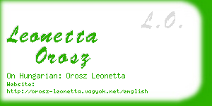 leonetta orosz business card